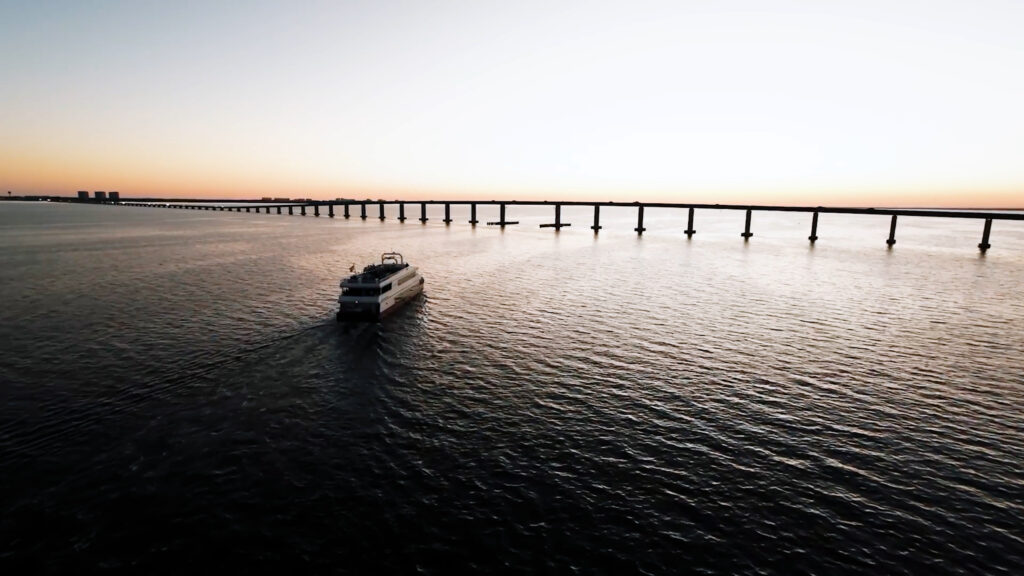 Sunquest Cruises during sunset for a wedding on the Gulf Coast