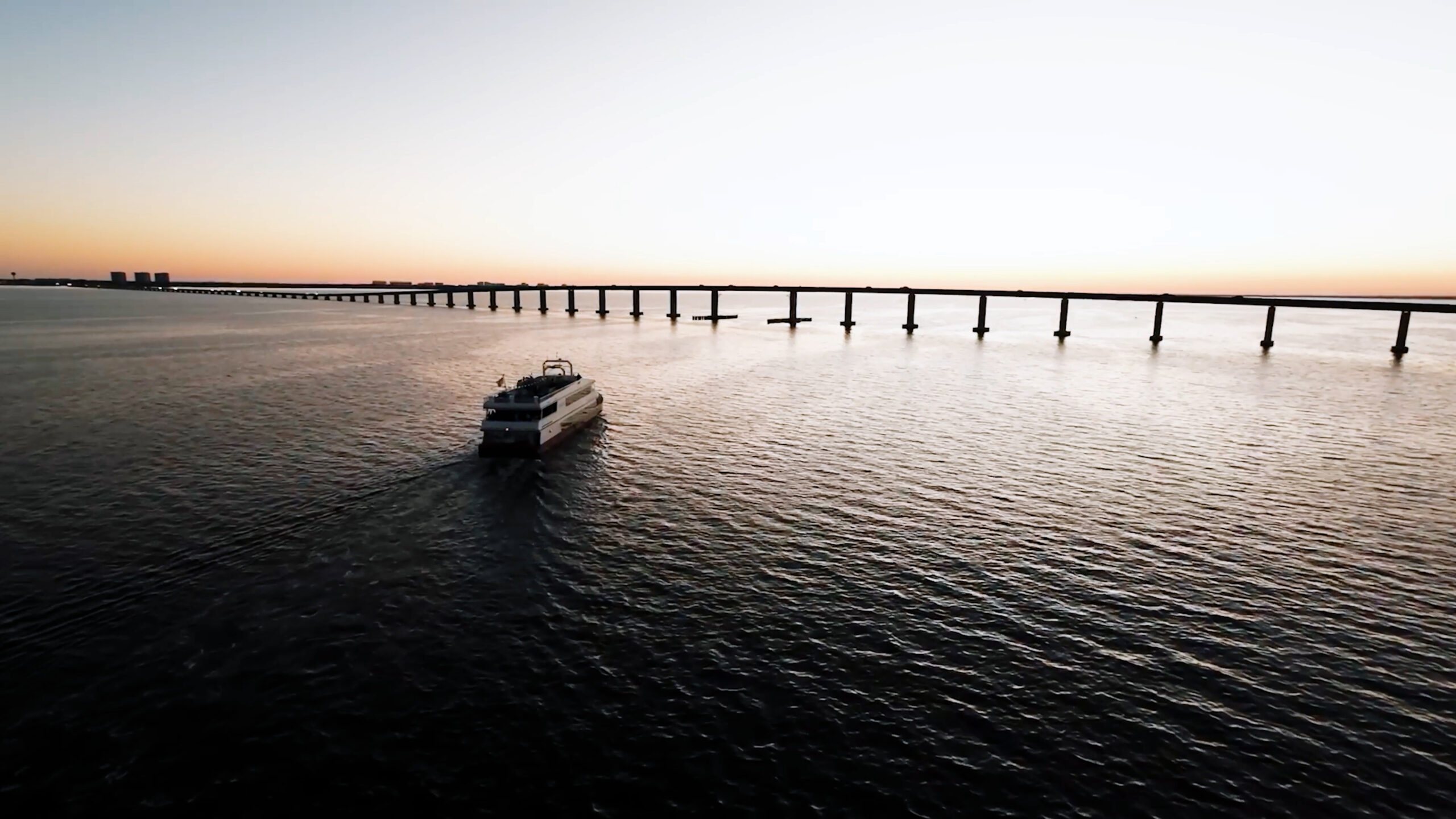 Sunquest Cruises during sunset for a wedding on the Gulf Coast